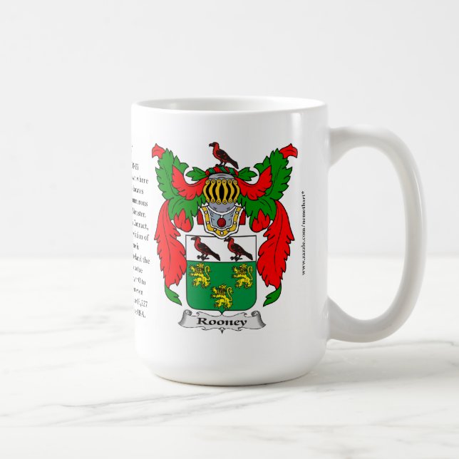 Rooney Family Coat of Arms Coffee Mug (Right)