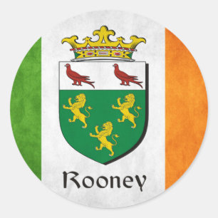 Rooney Irish Flag Classic Round Sticker