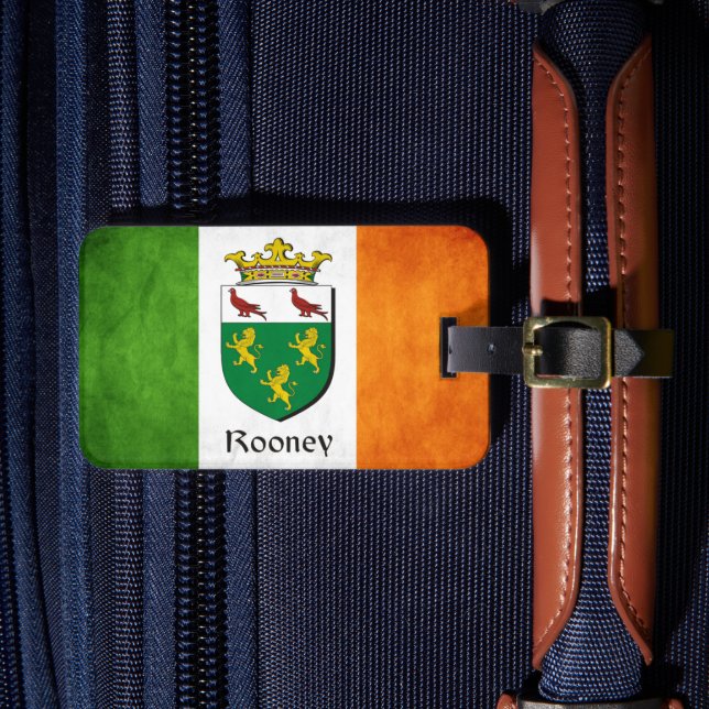 Rooney Irish Flag Luggage Tag (Front Insitu 4)