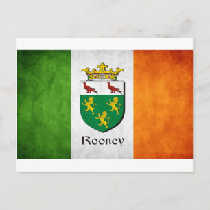 Rooney Irish Flag Postcard