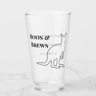 Roos & Brews Bachelor Party Memory Glass
