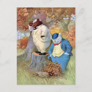 Roosevelt Bear Detectives in the Woods Postcard