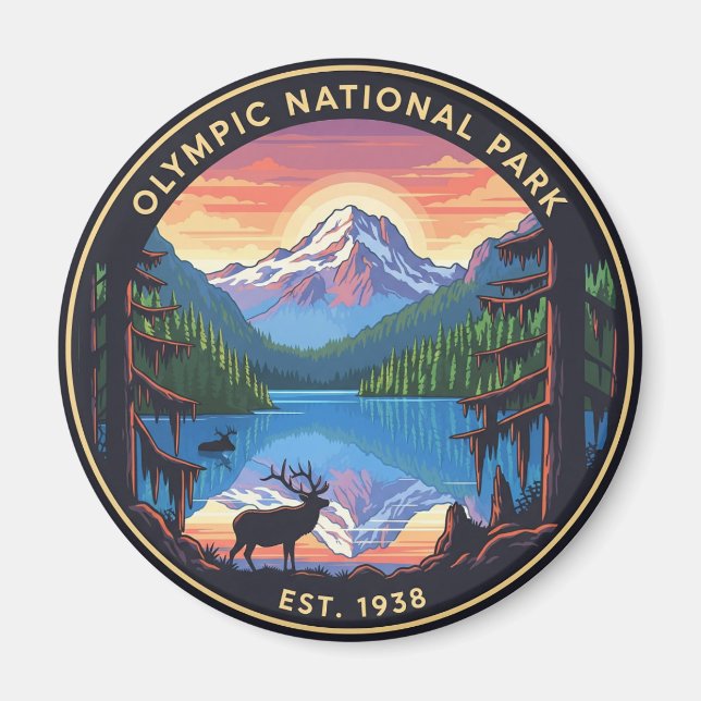 Roosevelt Elk Washington olympic national park Magnet (Front)