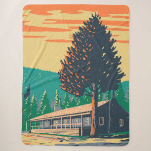 Roosevelt Lodge Sherpa Blanket