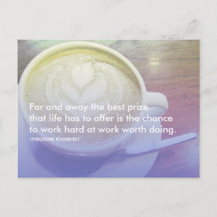 roosevelt success quote postcard