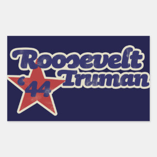 Roosevelt Truman 1944 Rectangular Sticker