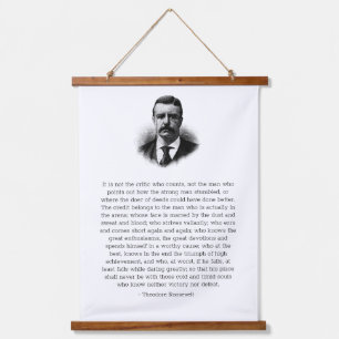 Roosevelt's Man in the Arena   Hanging Tapestry