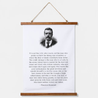 Roosevelt's Man in the Arena   Hanging Tapestry