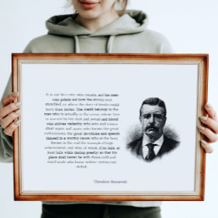 Roosevelt's Man in the Arena Horizontal Poster