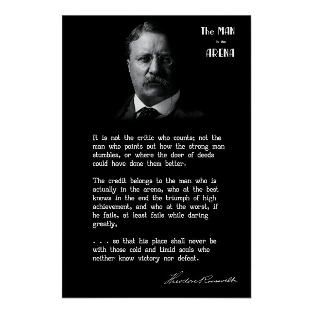 Roosevelt's MAN in the ARENA Speech 2 Poster (Front)