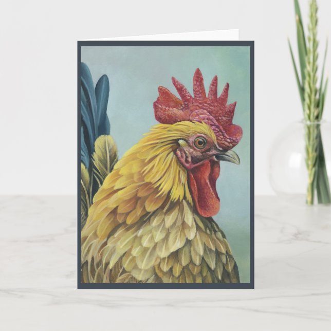 "Rooster 1" Greeting Card (Front)