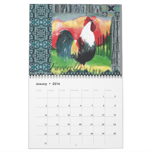 Rooster 2016 Calendar