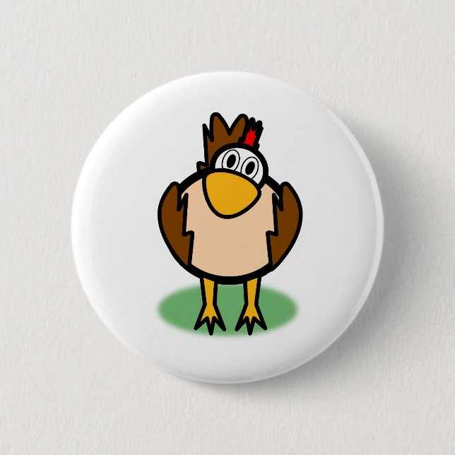 Rooster 2 6 cm round badge (Front)