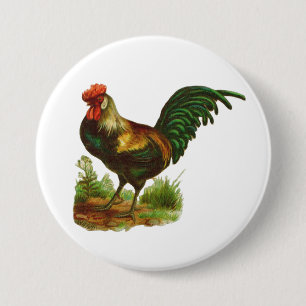 Rooster 7.5 Cm Round Badge
