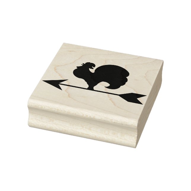 Rooster and Arrow Rubber Stamp (Stamp)