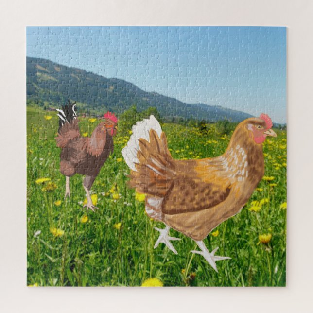 Rooster and Chicken 2  Jigsaw Puzzle (Vertical)