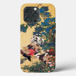 Rooster and Hen with Hydrangeas by Ito Jakuchu iPhone 13 Pro Case