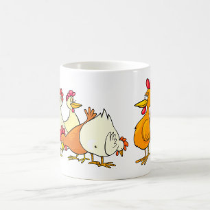 Rooster And Hens Coffee Mug