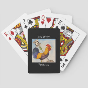 Rooster and Mile marker 0 famous in Key West Playing Cards