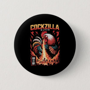 Rooster Art Japanesechicken Cute Chicken Lover 6 Cm Round Badge
