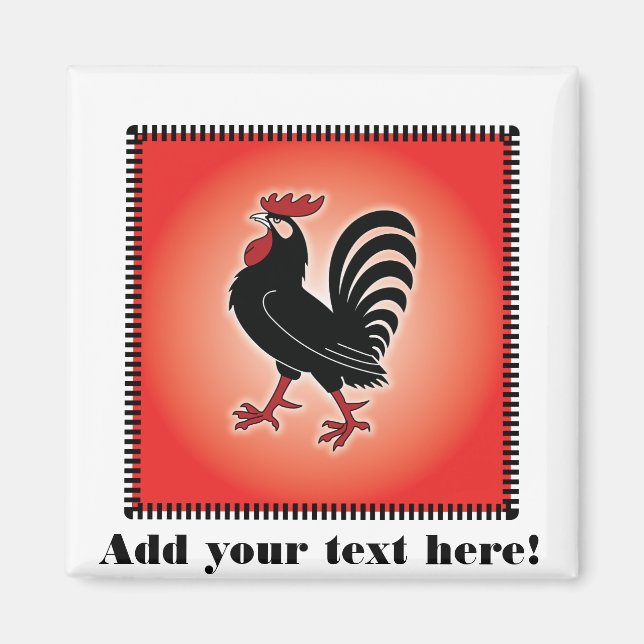 Rooster Attitude Magnet (Front)