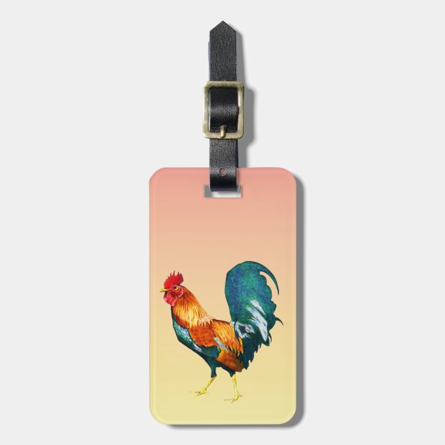 Rooster Bird Animal Luggage Tag (Front Vertical)