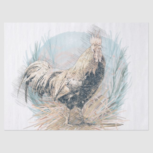 Rooster Bird Tissue Paper (Front)