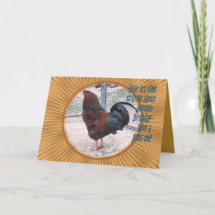 Rooster Birthday-customise Card