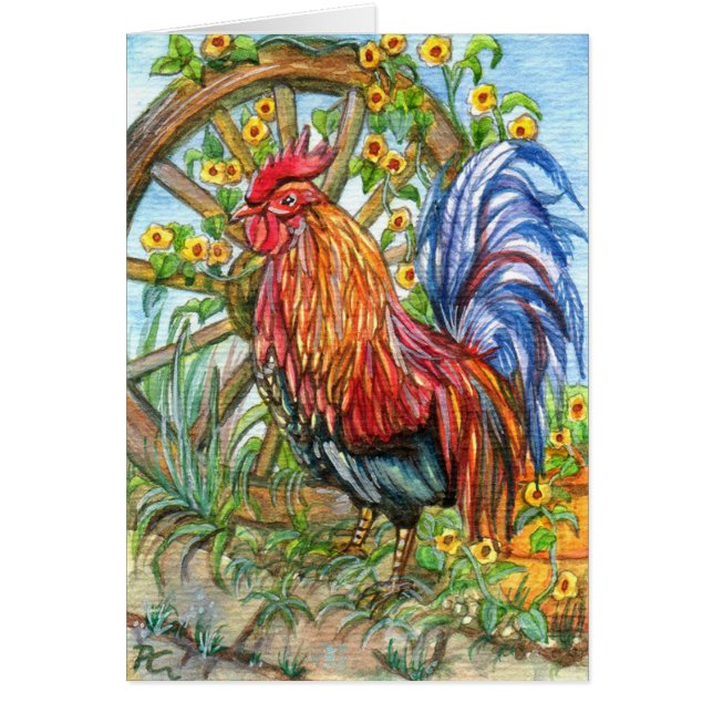 Rooster by Wheel Garden (Front)