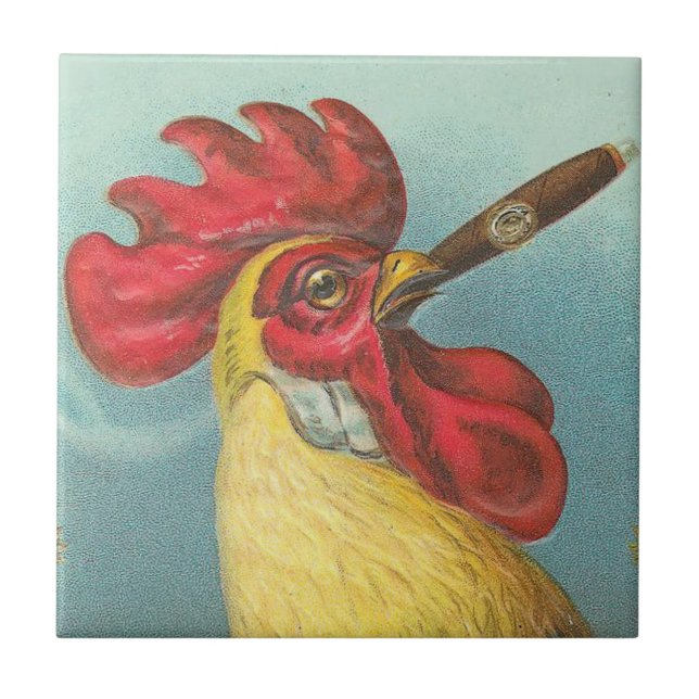 Rooster Ceramic Tile (Front)