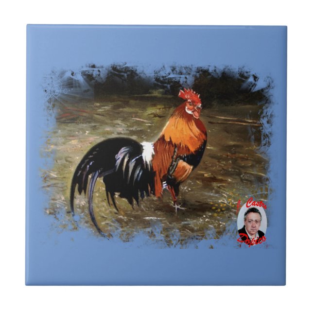 Rooster Ceramic Tile (Front)