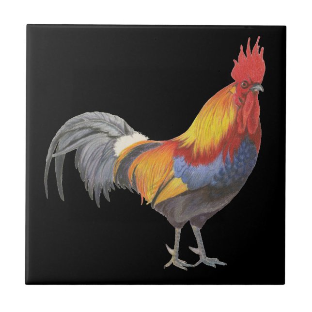Rooster Ceramic Tile (Front)