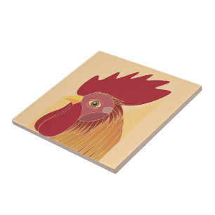 Rooster Ceramic Tile