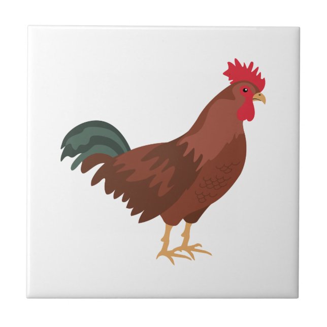 Rooster Ceramic Tile (Front)