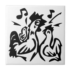 Rooster Ceramic Tile