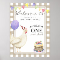 Rooster Chick 1st Birthday Party 