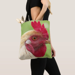rooster, chicken, animal, bird, design, farm, tote bag