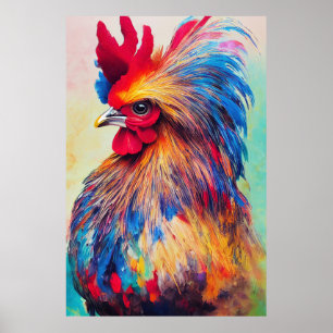 Rooster Chicken Animal Discovery Adventure Nature  Poster