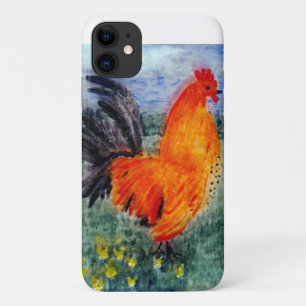 Rooster Chicken Art iPhone 11 Case