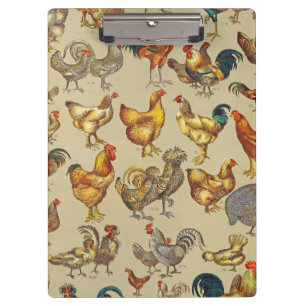 Rooster Chicken Farm Animal Poultry Country Clipboard