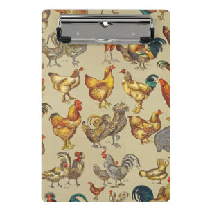 Rooster Chicken Farm Animal Poultry Country Mini Clipboard