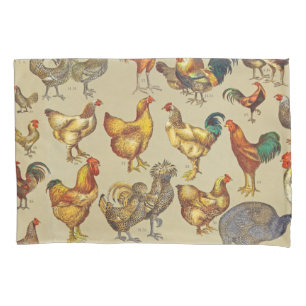 Rooster Chicken Farm Animal Poultry Country Pillowcase