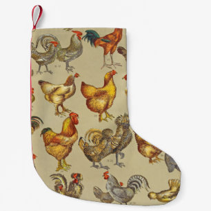 Rooster Chicken Farm Animal Poultry Country Small Christmas Stocking