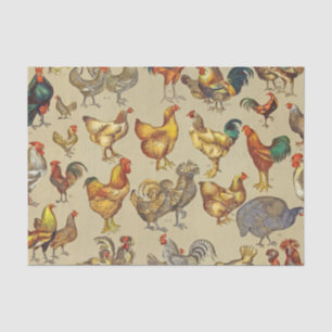 Rooster Chicken Farm Animal Poultry Country Tissue Paper