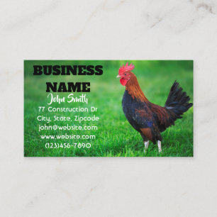 Rooster Chicken Farm Business Card