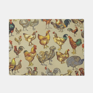 Rooster Chicken Farm Country Animal Doormat