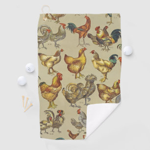 Rooster Chicken Farm Country Animal Golf Towel