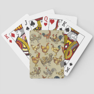 Rooster Chicken Farm Country Animal Playing Cards