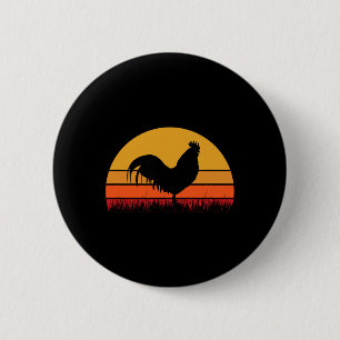 Rooster Chicken - Farm Farming Farmer Ckyard Cute 6 Cm Round Badge