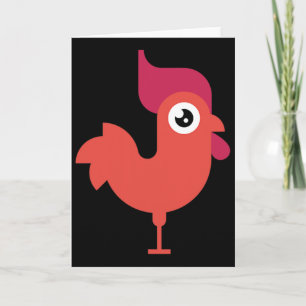 Rooster Chicken Game Graphic Animal Mascot Design Card